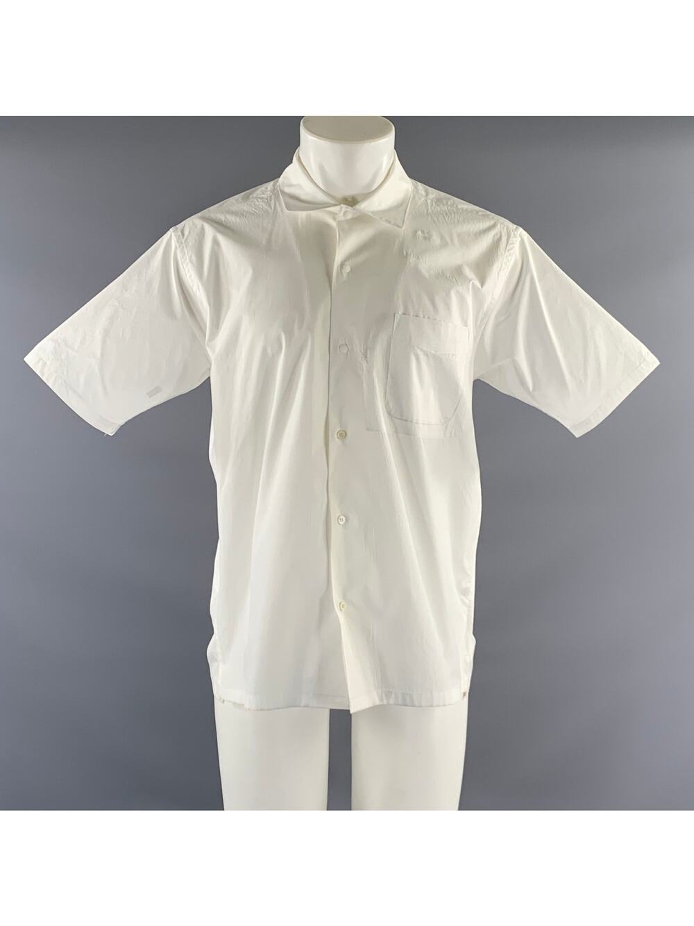 GOLDWIN Size L White Polyester One Pocket Short Sleeve Shirt